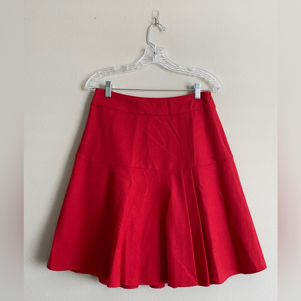 Boden Red Wool Skirt - EUC!